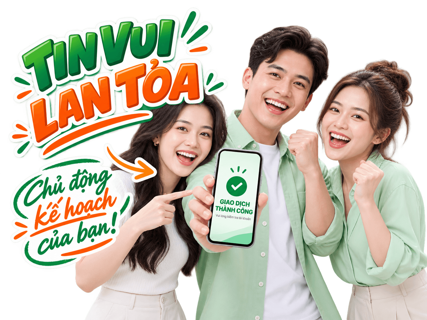 Minh họa tin vui lan tỏa, chủ động kế hoạch của bạn