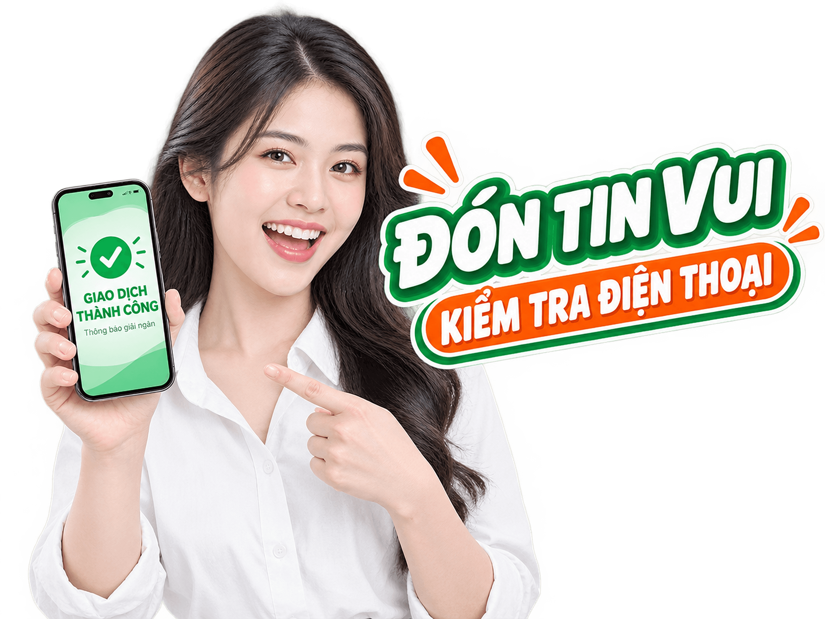 Minh họa đón tin vui, kiểm tra điện thoại